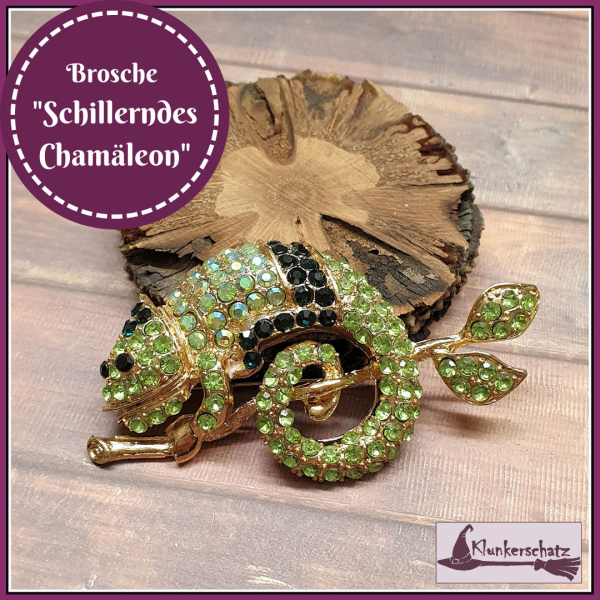 Brosche "Schillerndes Chamäleon"