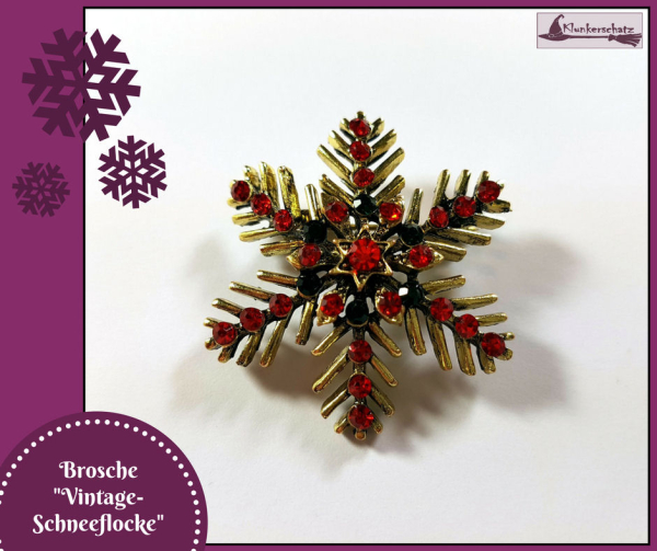 Brosche "Vintage-Schneeflocke"