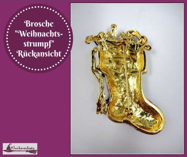 Brosche "Weihnachtsstrumpf"