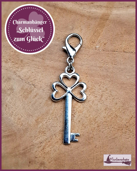 Charmanhänger "Schlüssel zum Glück"