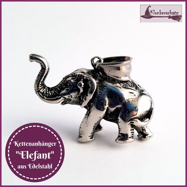 Kettenanhänger "Elefant" aus Edelstahl
