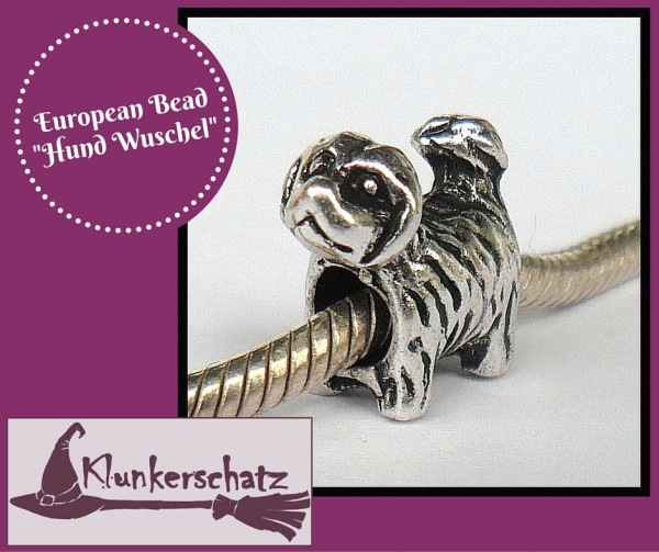 European Bead "Hund Wuschel"