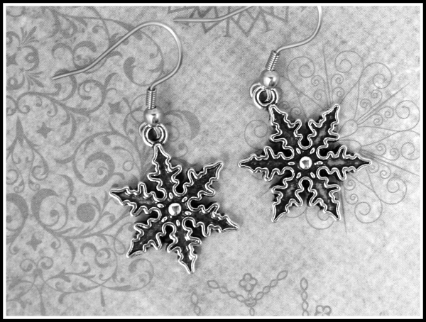"Victorian Snowflake" - Schneeflocken-Ohrhänger