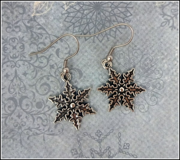 "Victorian Snowflake" - Schneeflocken-Ohrhänger