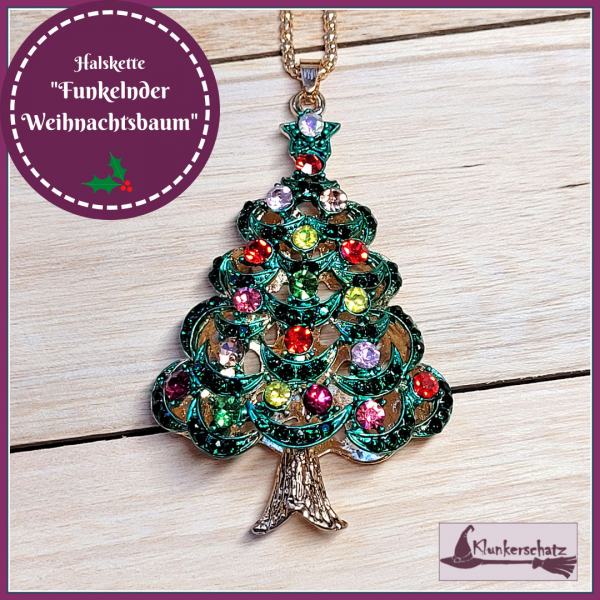 Halskette "Funkelnder Weihnachtsbaum"
