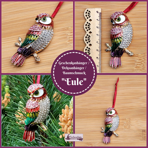 Geschenk-, Deko- oder Baumanhänger "Eule"