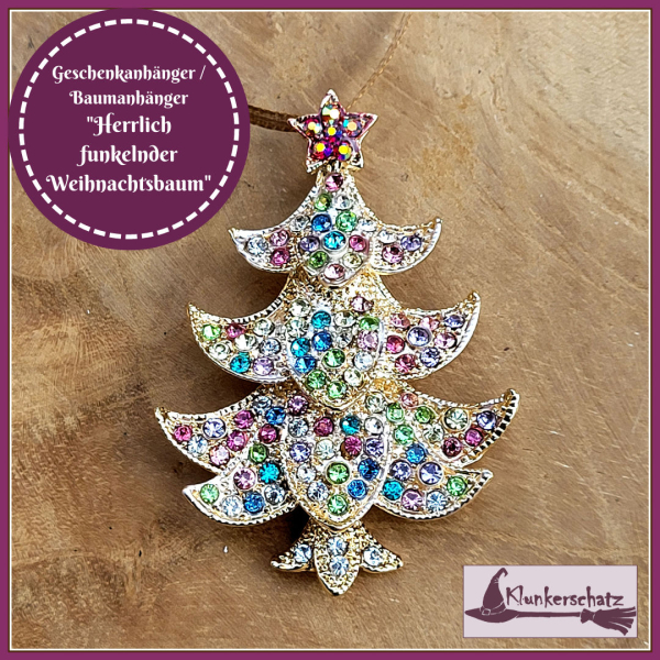 Geschenkanhänger / Weihnachtsbaumanhänger / "Herrlich funkelnder Weihnachtsbaum"