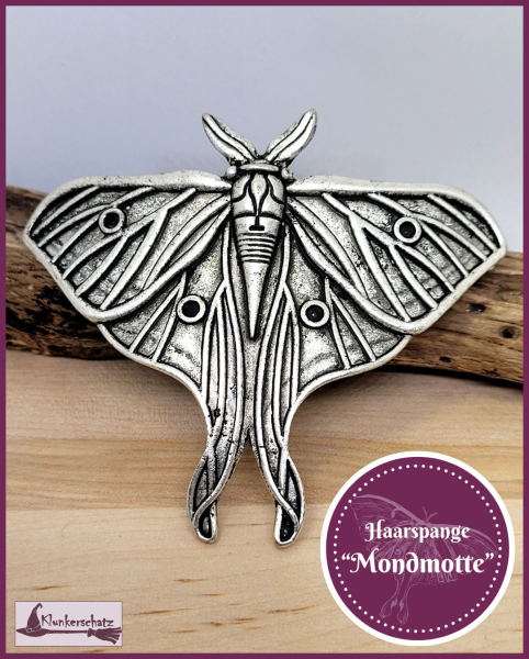 Haarspange "Mondmotte"