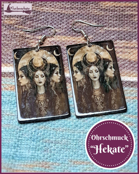Ohrschmuck "Göttin Hekate" aus Acryl