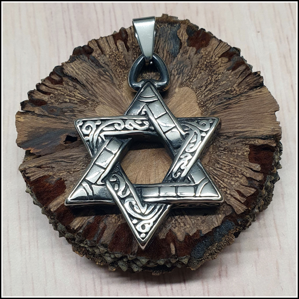 Kettenanhänger "Hexagramm" aus Edelstahl