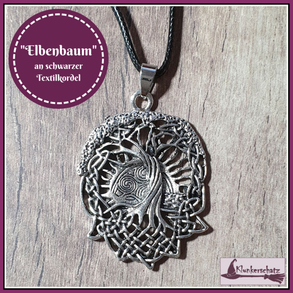 "Elbenbaum" an schwarzer Textilkordel
