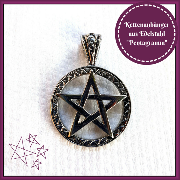Kettenanhänger aus Edelstahl "Pentagramm"