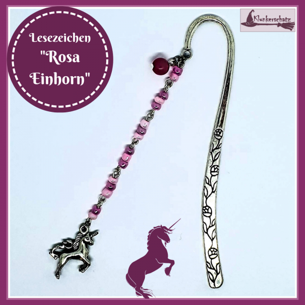 Lesezeichen "Rosa Einhorn"