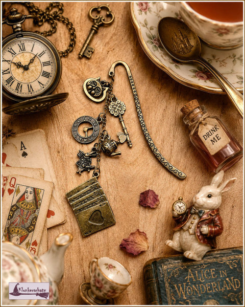 Lesezeichen "Alice" in der Farbe Antikbronze