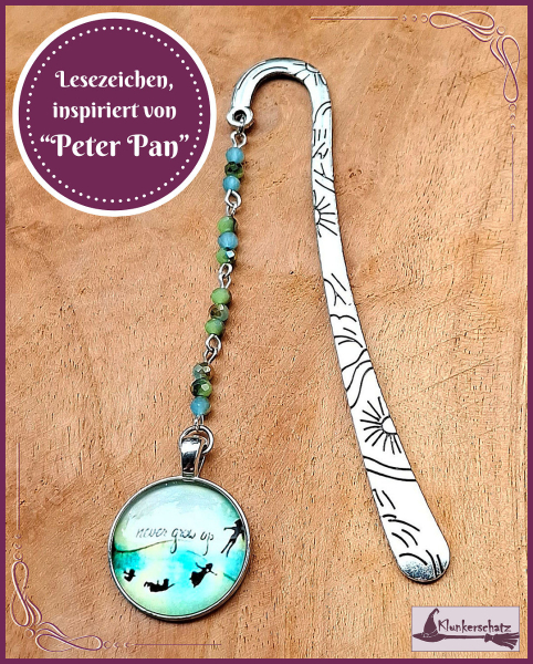 Lesezeichen, inspiriert von "Peter Pan" - Unikat