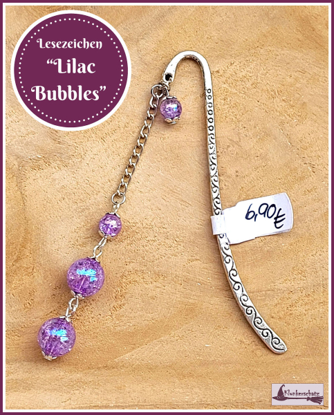 Lesezeichen „Lilac Bubbles“ - Unikat
