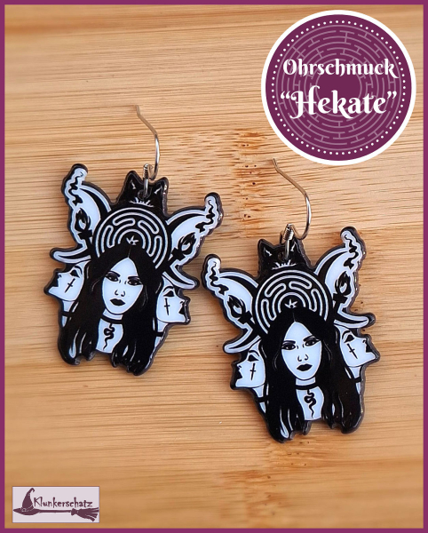 Ohrschmuck "Hekate - Königin der Hexen" aus Acryl