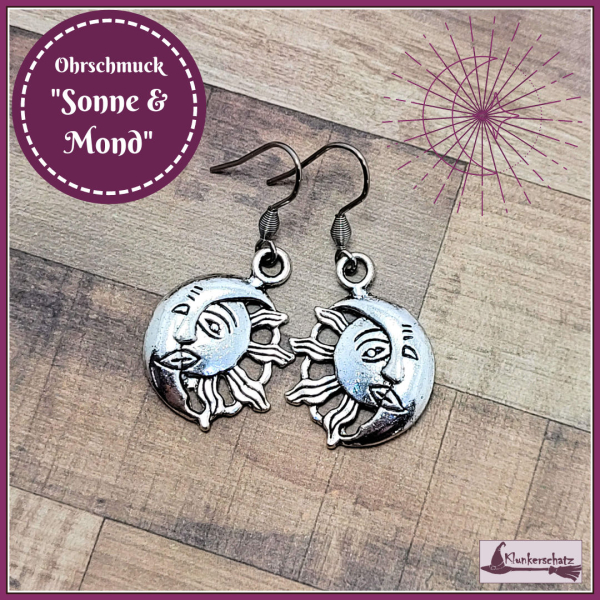 Ohrschmuck "Sonne & Mond"
