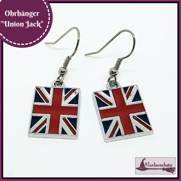 Ohrschmuck "Union Jack" - die britische Flagge für die Ohren