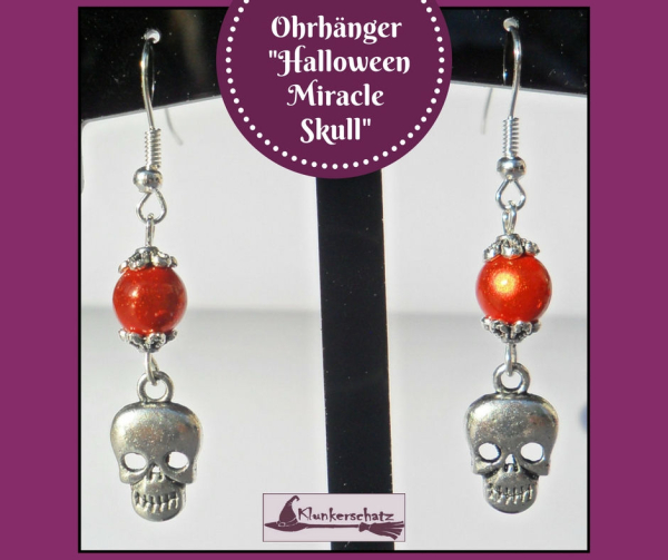 Ohrhänger "Halloween Miracle Skull"