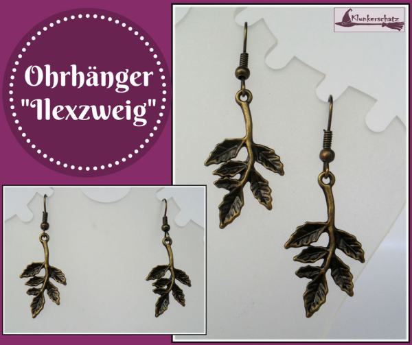 Ohrhänger "Ilexzweig"