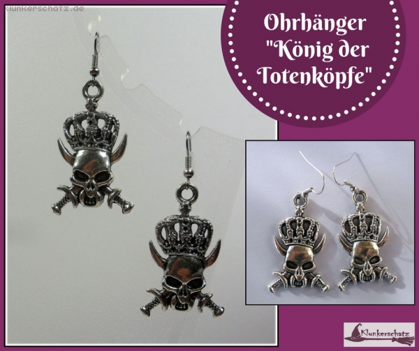 Ohrhänger "König der Totenköpfe"