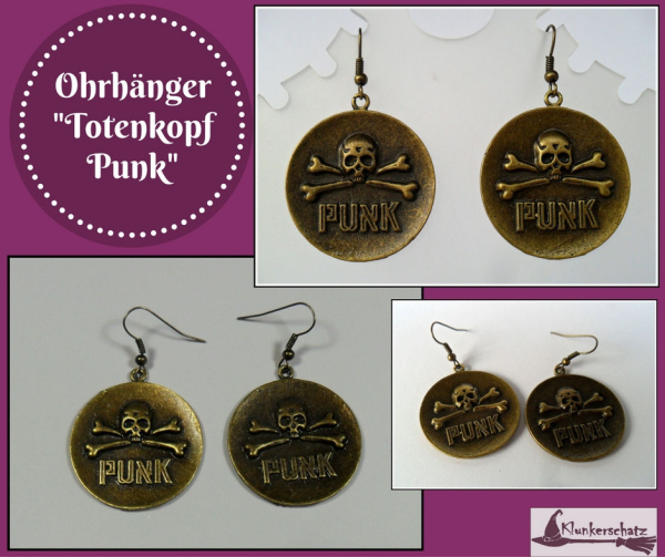 Ohrhänger "Totenkopf Punk"
