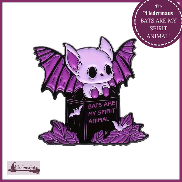 Pin „Krafttier Fledermaus“