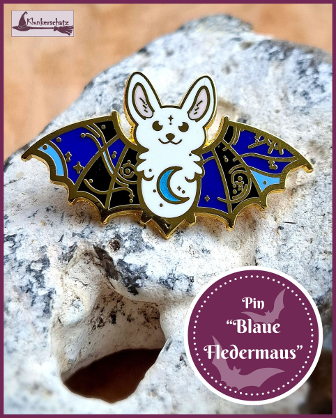 Pin "Blaue Fledermaus"