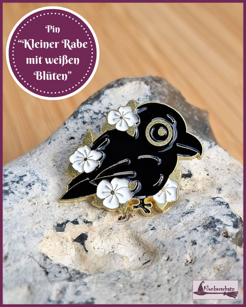 Pin "Rabe & weiße Blüten"