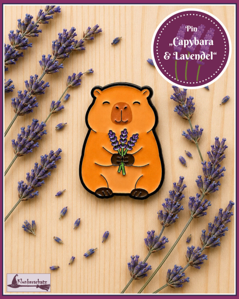 Pin "Capybara & Lavendel"