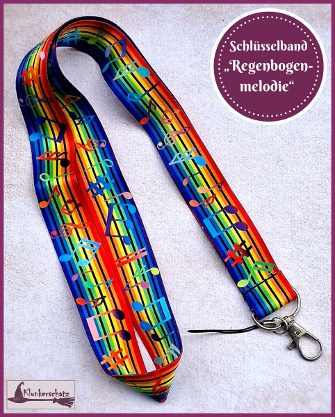 Schlüsselband "Regenbogenmelodie"
