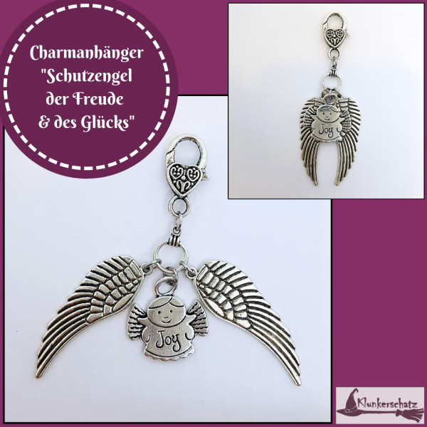 Charmanhänger "Schutzengel der Freude & des Glücks"