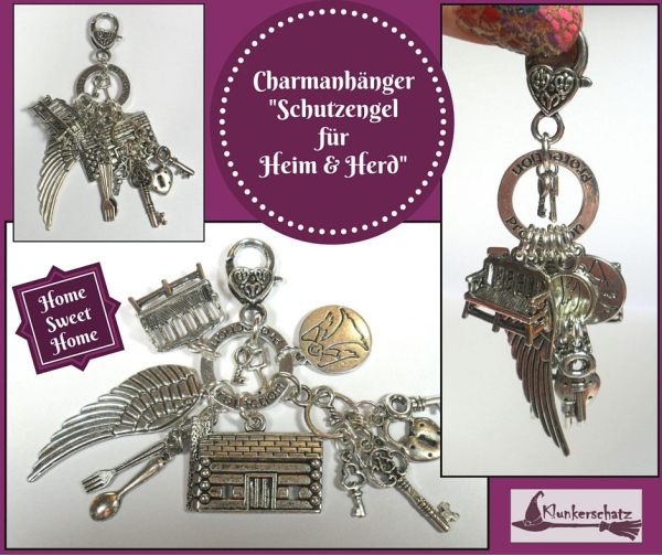 Charmanhänger "Schutzengel für Heim & Herd"