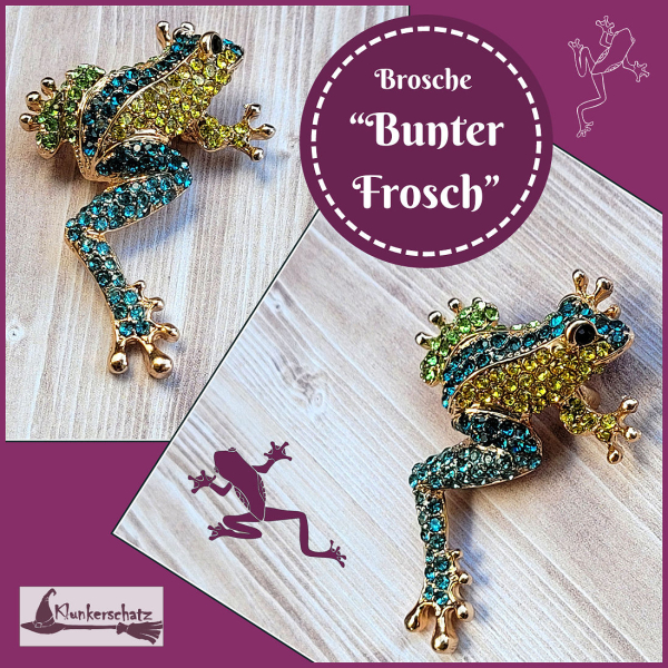 Brosche "Bunter Frosch"