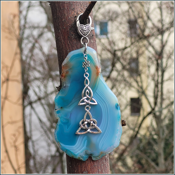 Charmanhänger / Schutzamulett "Celtic Blue" - Unikat