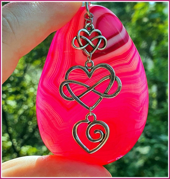 VERKAUFT - Sonnenstein / Fensterschmuck "Endless Love" - Unikat