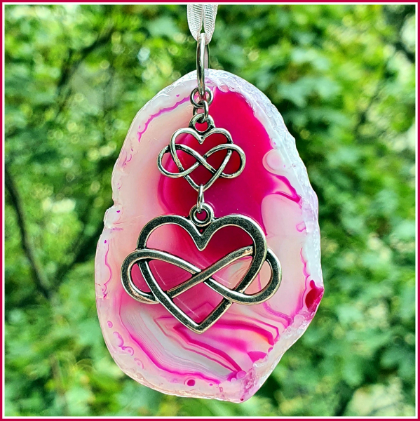 Sonnenstein / Fensterschmuck "Achat & Endlose Liebe" - Unikat