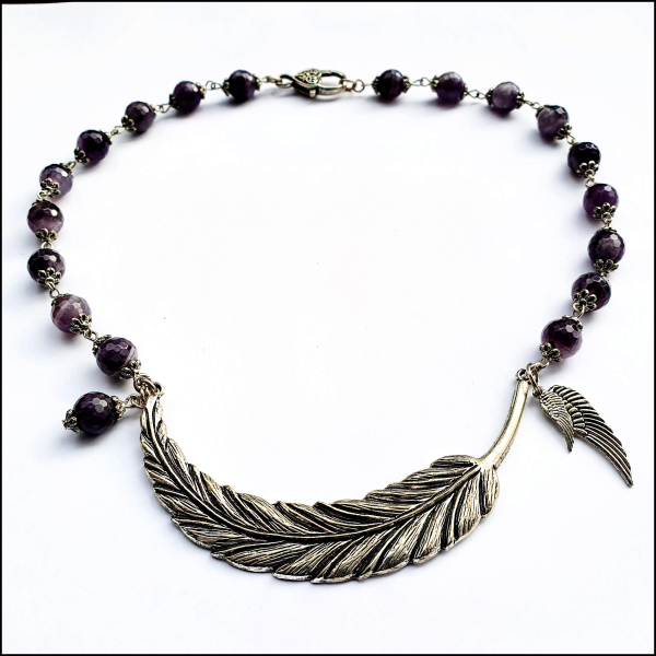 Collier "Amethystfeder"