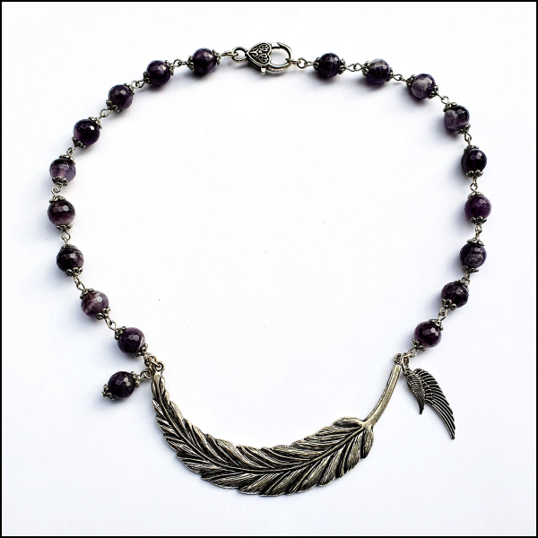 Collier "Amethystfeder"