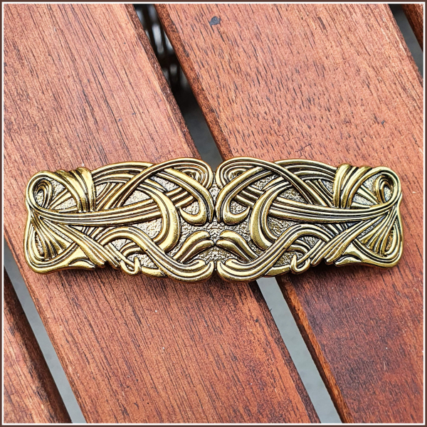 Haarspange "Keltisches Muster" in Antikgold
