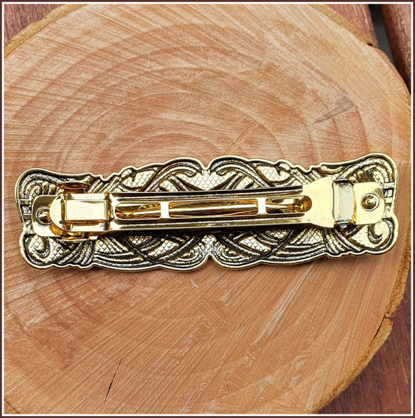 Haarspange "Keltisches Muster" in Antikgold