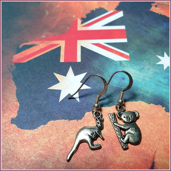 Ohrhänger "Australien" - Känguru & Koala