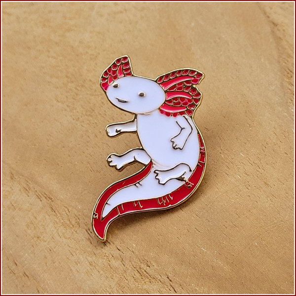 Pin „Weißes Axolotl“