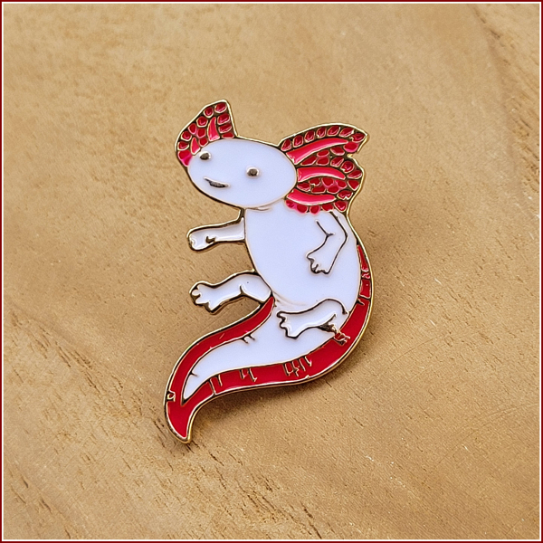 Pin „Weißes Axolotl“