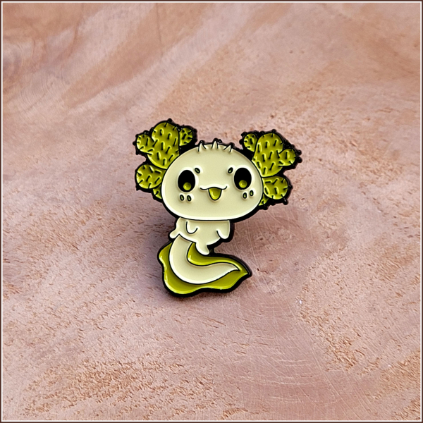 Pin "Grünes Axolotl"