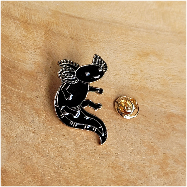 Pin "Schwarzes Axolotl"