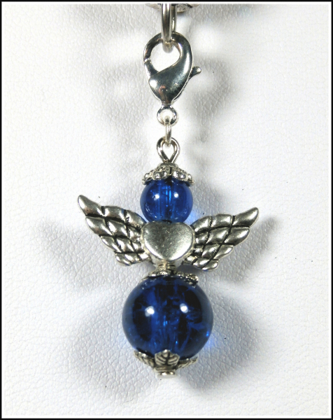 Charmanhänger "Schutzengel in Blau"