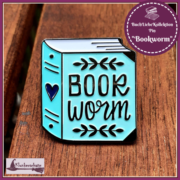 BuchLiebeKollektion - Pin "Bookworm" - "Bücherwurm"