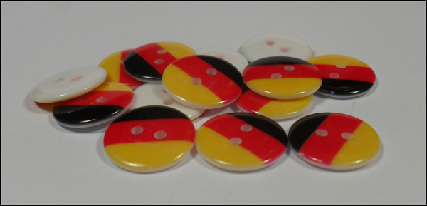 Kunststoffknopf "Deutschland" - 1,5 cm